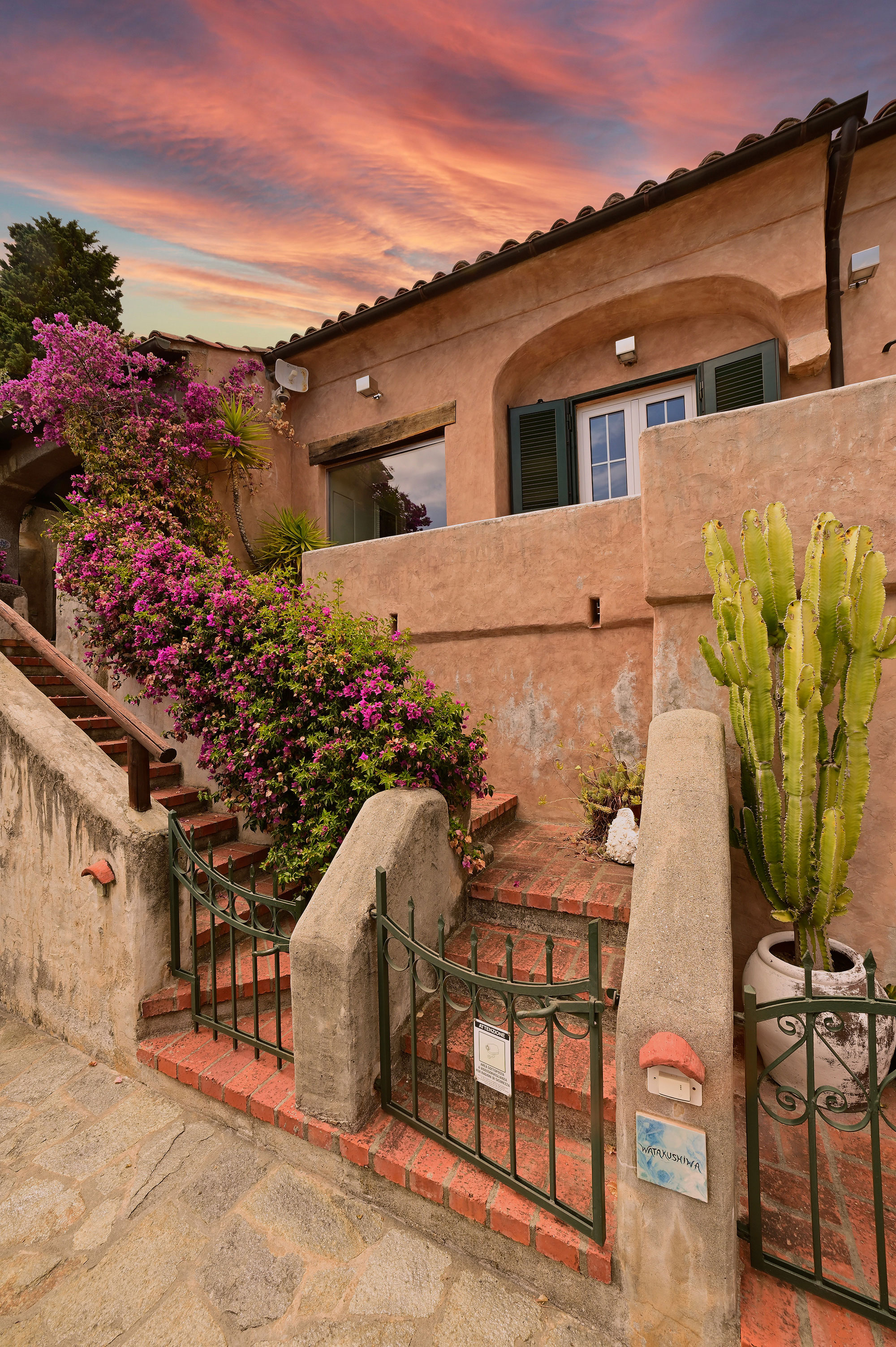 Vista esterno tramonto